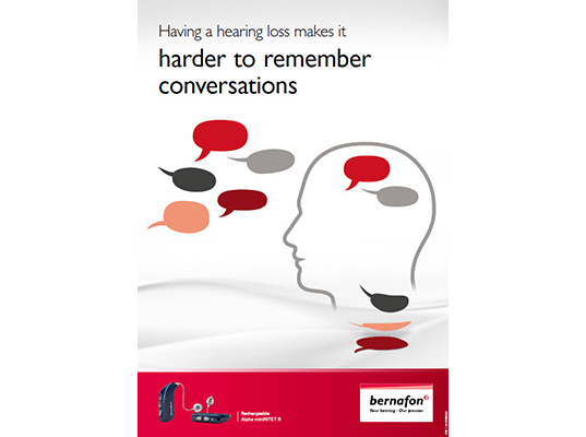 Picture of Having a hearing loss makes it harder to remember conversations