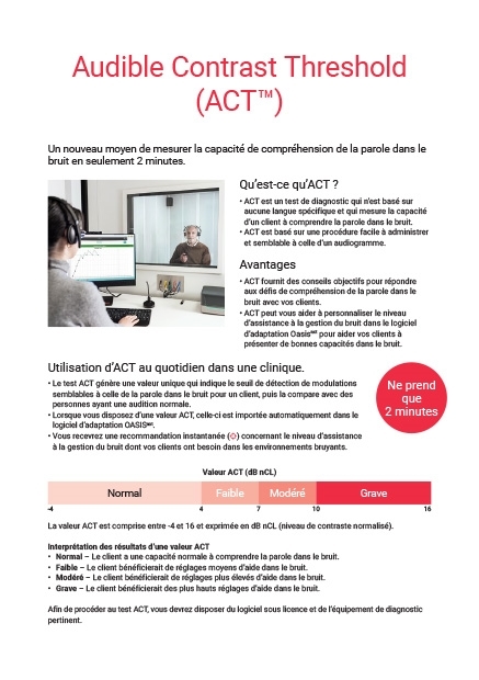 Picture of ACT Promo Sheet French